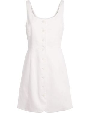 Theory Linen-Blend Mini Dress - White