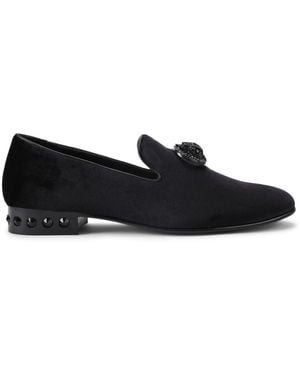 Kurt Geiger Velvet Ace Chelsea Loafers - Black