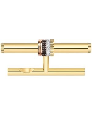 Boucheron Mixed And Diamond Quatre Classique Double Finger Ring - Metallic