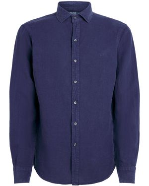 Polo Ralph Lauren Linen Custom-Fit Shirt - Blue