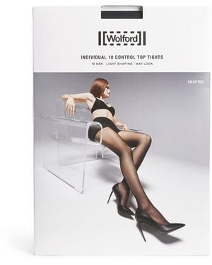 Wolford Individual 10 Top Control Tights - White