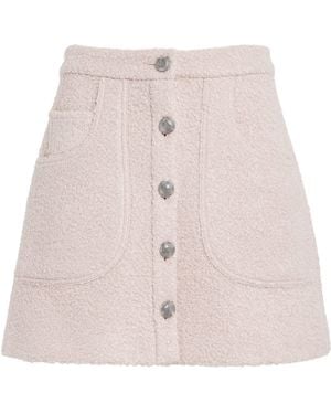 Adam Lippes Alpaca-Cashmere Brushed Bouclé Mini Skirt - Pink