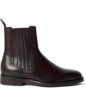 Brunello Cucinelli Burnished Leather Chelsea Boots - Brown