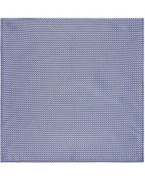 Pal Zileri Silk Printed Pocket Square - Blue