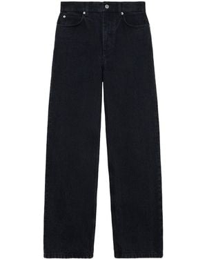 Loewe Embroidered-Anagram Straight Jeans - Blue