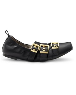 AllSaints Leather Aurora Ballet Flats - Black