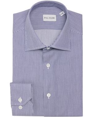 Pal Zileri Cotton Stripe Shirt - Purple