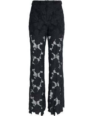Sandro Guipure Lace Flared Trousers - Black