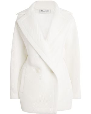 Max Mara Mesh Teddy Bear Coat - White