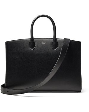 Aspinal of London Leather Madison Tote Bag - Black