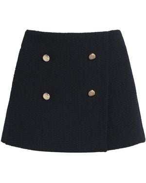 Maje Tweed Contrast-Trim Shorts - Black