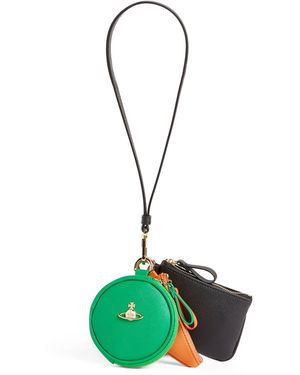 Vivienne Westwood Saffiano Leather Pouch Trio - Green