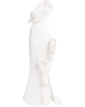 Maticevski Ruffle-Trim Excitement Gown - White
