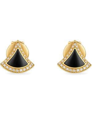 BVLGARI Diamond And Onyx Divas' Dream Earrings - Metallic