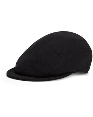 Dolce & Gabbana Wool Dg Flat Cap - Black