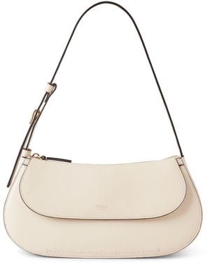 Mulberry Leather Clovelly Shoulder Bag - Natural