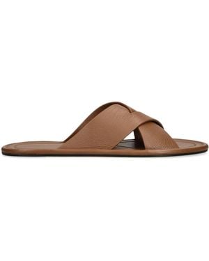 The Row Malick Leather Sandals - Brown