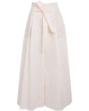 L'Agence Sateen Lowen Paperbag Trousers - White
