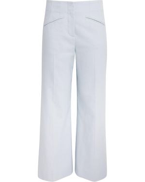 Veronica Beard Cassidee Wide-Leg Trousers - White