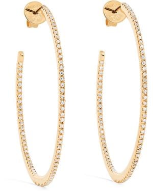 SHAY And Diamond Pavé Hoop Earrings - Metallic