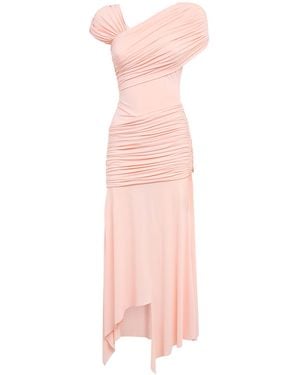De La Vali Draped Hela Midi Dress - Pink