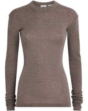 BITE STUDIOS Merino Wool Long-Sleeve T-Shirt - Brown