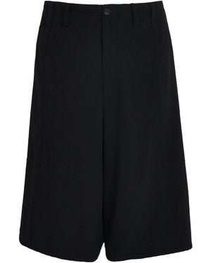 Yohji Yamamoto Crepe Chino Shorts - Black