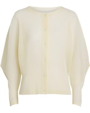 Pleats Please Issey Miyake Tatami August Cardigan - White