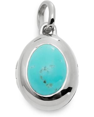 Monica Vinader Sterling And December Birthstone Locket - Blue