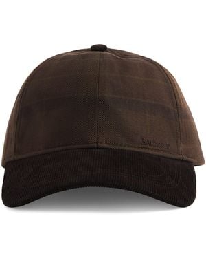 Barbour Cotton Tartan Macklow Baseball Cap - Brown