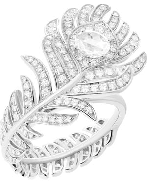 Boucheron And Diamond Plume De Paon Ring - White