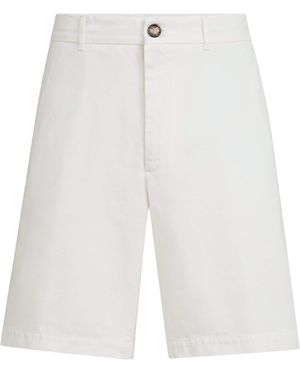 Brunello Cucinelli Cotton Gabardine Bermuda Shorts - White
