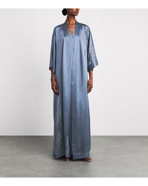 Carine Gilson Silk Long Cérès Robe - Blue