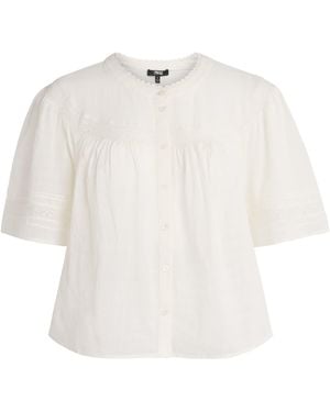 PAIGE Cotton Embroidered Pasadena Blouse - White
