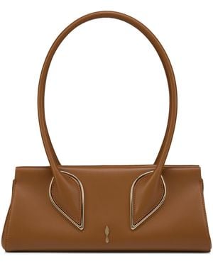Christian Louboutin Venus Leather Baguette Shoulder Bag - Brown
