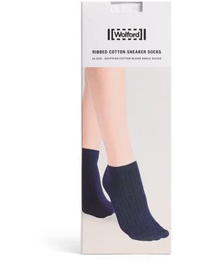 Wolford Stretch-Cotton Ribbed Trainer Socks - White