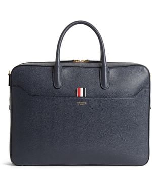 Thom Browne Leather Business Bag - Blue