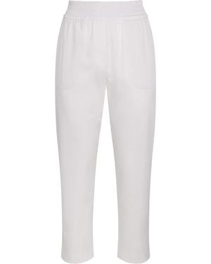 Eleventy Elasticated Straight Trousers - White