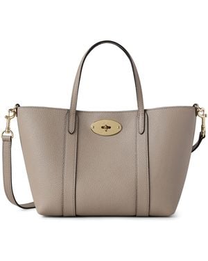 Mulberry Mini Leather Bayswater Tote Bag - Grey