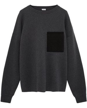 Loewe Anagram-Pocket Sweatshirt - Black