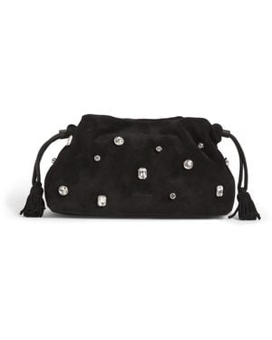 Veronica Beard Small Suede Stash Cross-Body Bag - Black