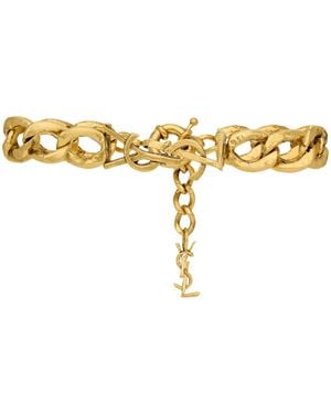 Saint Laurent Cassandre Chain Bracelet - Metallic