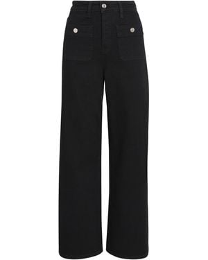 Maje High-Rise Straight Jeans - Black
