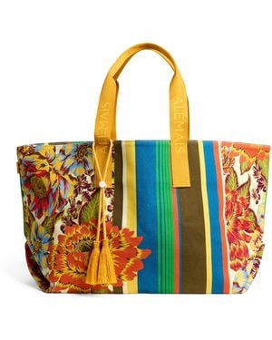 ALÉMAIS Cotton Printed Charlie Tote Bag - Yellow