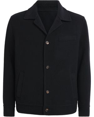 Eleventy Wool Overshirt - Black