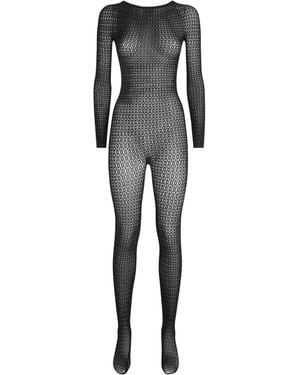 Wolford Net Daisy Catsuit - Grey
