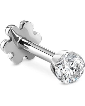Maria Tash Invisible Set Diamond Threaded Stud Earring - Metallic