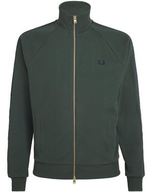 Fred Perry Mesh Tape Track Jacket - Green