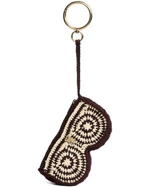 Sandro Crochet Glasses Case - White