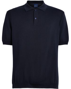 Paul & Shark Silk-Cotton Polo Shirt - Blue